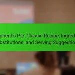 Shepherd’s Pie: Classic Recipe, Ingredient Substitutions, and Serving Suggestions